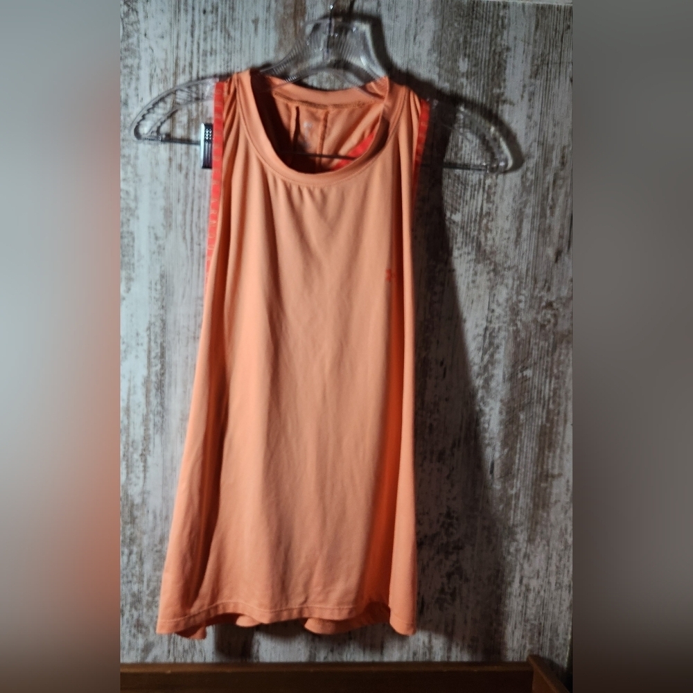Under Armour Women's Peach Coral Orange Racerback Athletic Gym Workout Tank Top